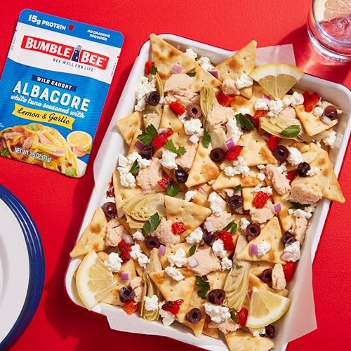 Bumble Bee Lemon & Garlic Seasoned White Albacore Tuna in Water, 2.5 Oz Pouch - Wild Caught Tuna - 15g Protein per Serving, High in Omega-3s - Non-GMO thumbnail
