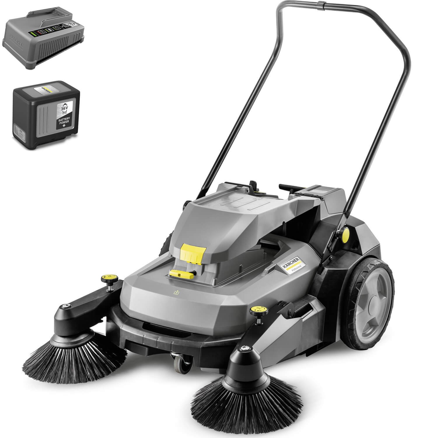 Karcher KM 70/30 C BP 2SB Professional 36v Cordless Push Floor Sweeper 1 X 6ah Li-ion Battery Charger