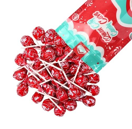 Cherry Lollipops, Red Bulk Tootsy Pops- Cherry Lollipops, Cherry Flavored Suckers, All Red Suckers by Queen City Candy Cave 8 Oz