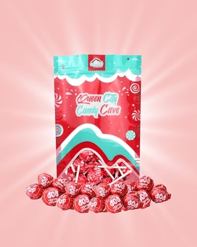 Cherry Lollipops, Red Bulk Tootsy Pops- Cherry Lollipops, Cherry Flavored Suckers, All Red Suckers by Queen City Candy Cave 8 Oz thumbnail