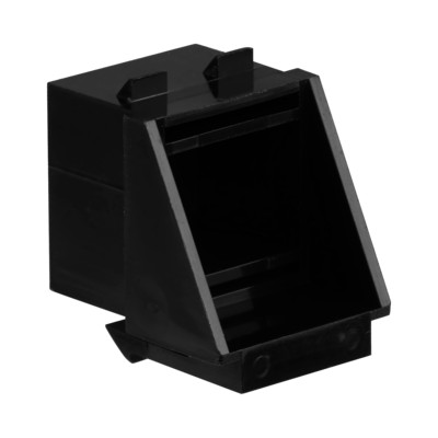 Blindeinsatz RJ45 Schwarz RAL9011, Für -- Keystoneausbrüche, VPE 100