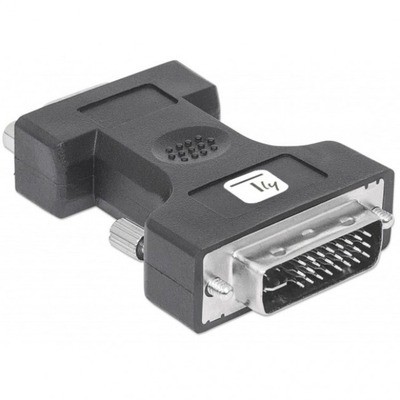 DVI Adapter, DVI-I Male Auf VGA Female,  -- Schwarz