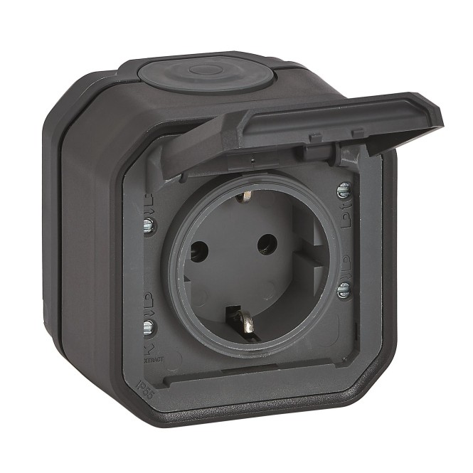 Legrand 069799L Plexo Surface Socket Anthracite IP44 Increased Pro