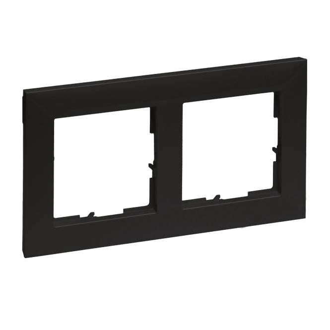 Legrand 765372 SEANO 2-fach Rahmen in Der Farbausführung Schwarz Lackiert