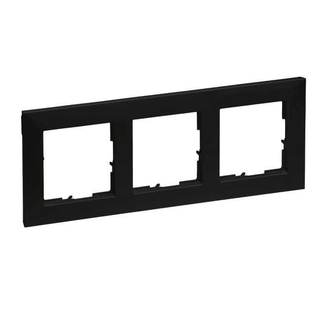 Legrand 765373 SEANO 3-fach Rahmen in Der Farbausführung Schwarz Lackiert