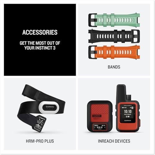 Instinct 3 Amoled 50 Mm GPS Smartwatch with Silicone Band 1.96 in. X .56 in. Black and Charcoal thumbnail