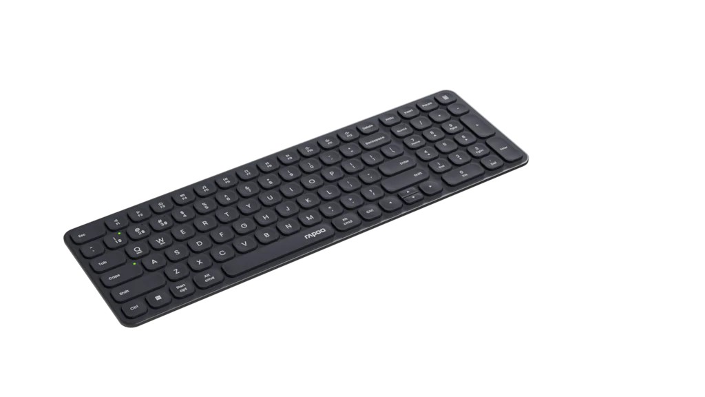 Rapoo Ultra-Slim-Bluetooth-Tastatur E9310M, Kabellose, Ultraflache Multi-Mode-Tastatur, QWERTZ, (Fn-Tasten-Multimedia-Tasten-Ziffernblock) thumbnail