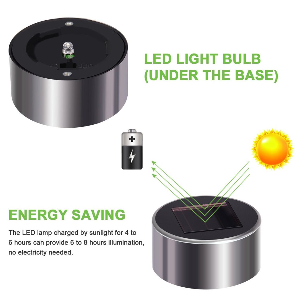 Display4top 6 Pack Solar Powered Garden Lights Outdoor Super-Bright 15 Lumens,Easy No-Wire Installation; All-Weather/Water-Resistant,Use for Path,... thumbnail