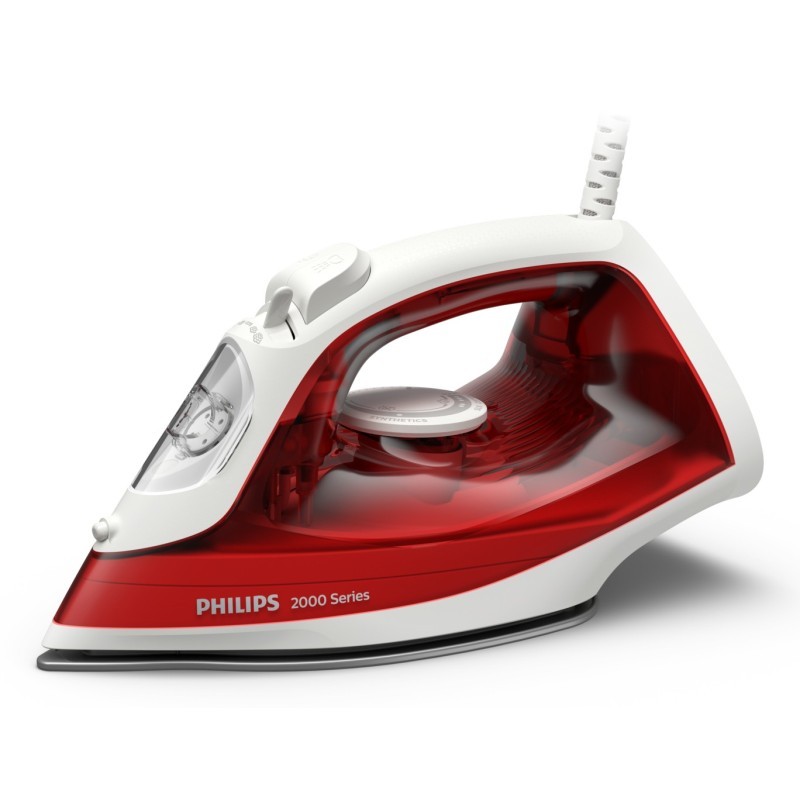 Philips 2000 Series DST2010/40 Ferro Da Stiro Ferro a Vapore Piastra Antiaderente Rosso, Bianco