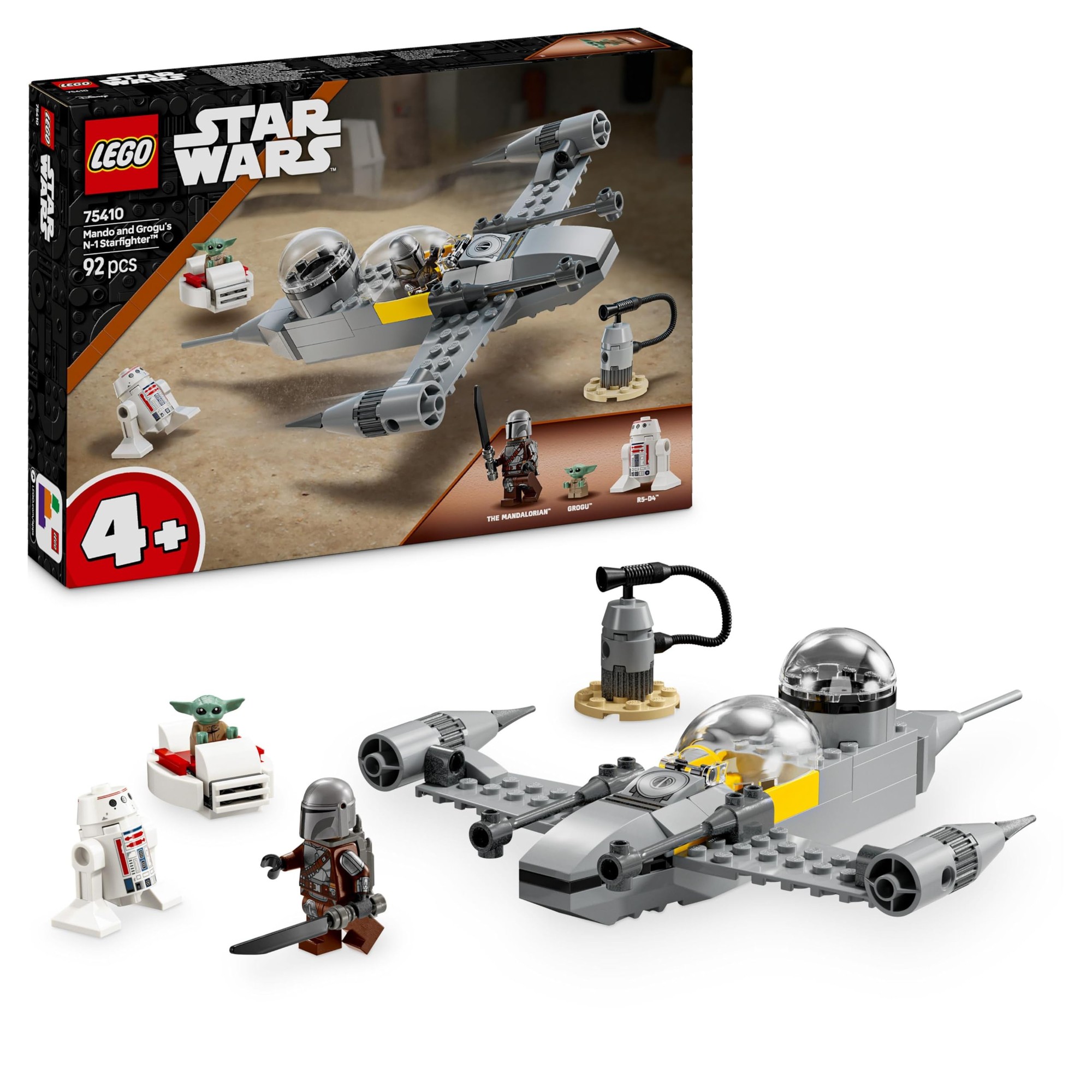 LEGO Star Wars Mando and Grogu’s N-1 Starfighter Set 75410