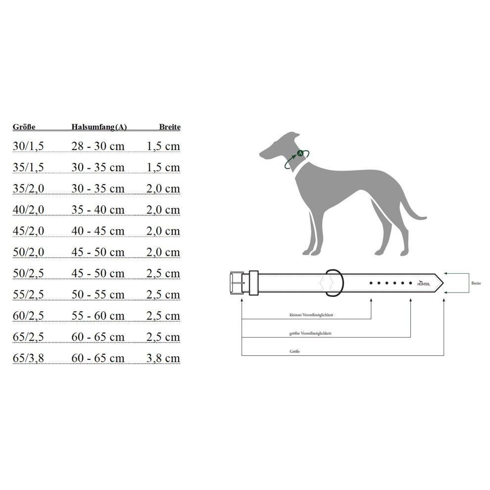 Dog Collar Hunter Neopren Vario Brown (28-30 Cm) thumbnail
