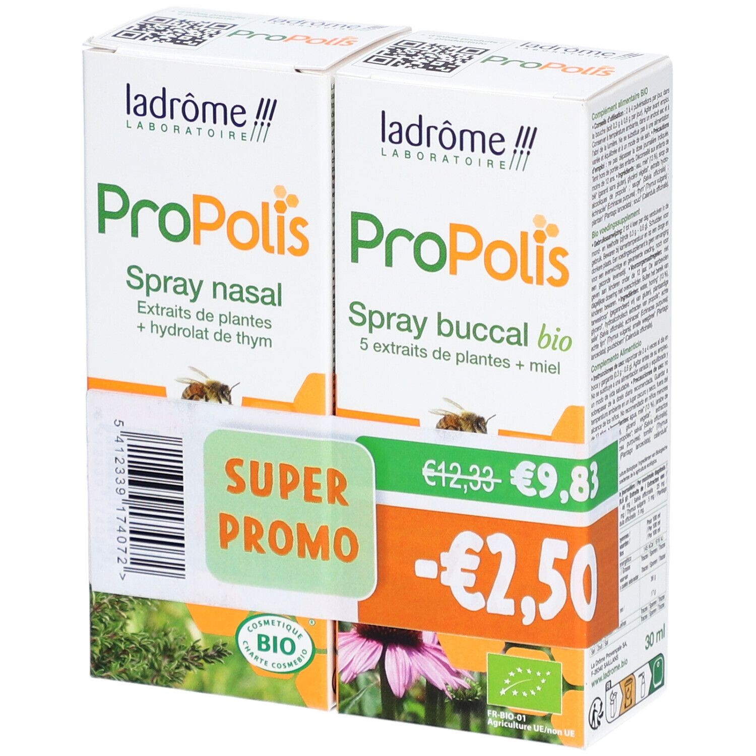 Ladrme Spray Nasal Propolis + Spray Gorge Et Bouche Propolis
