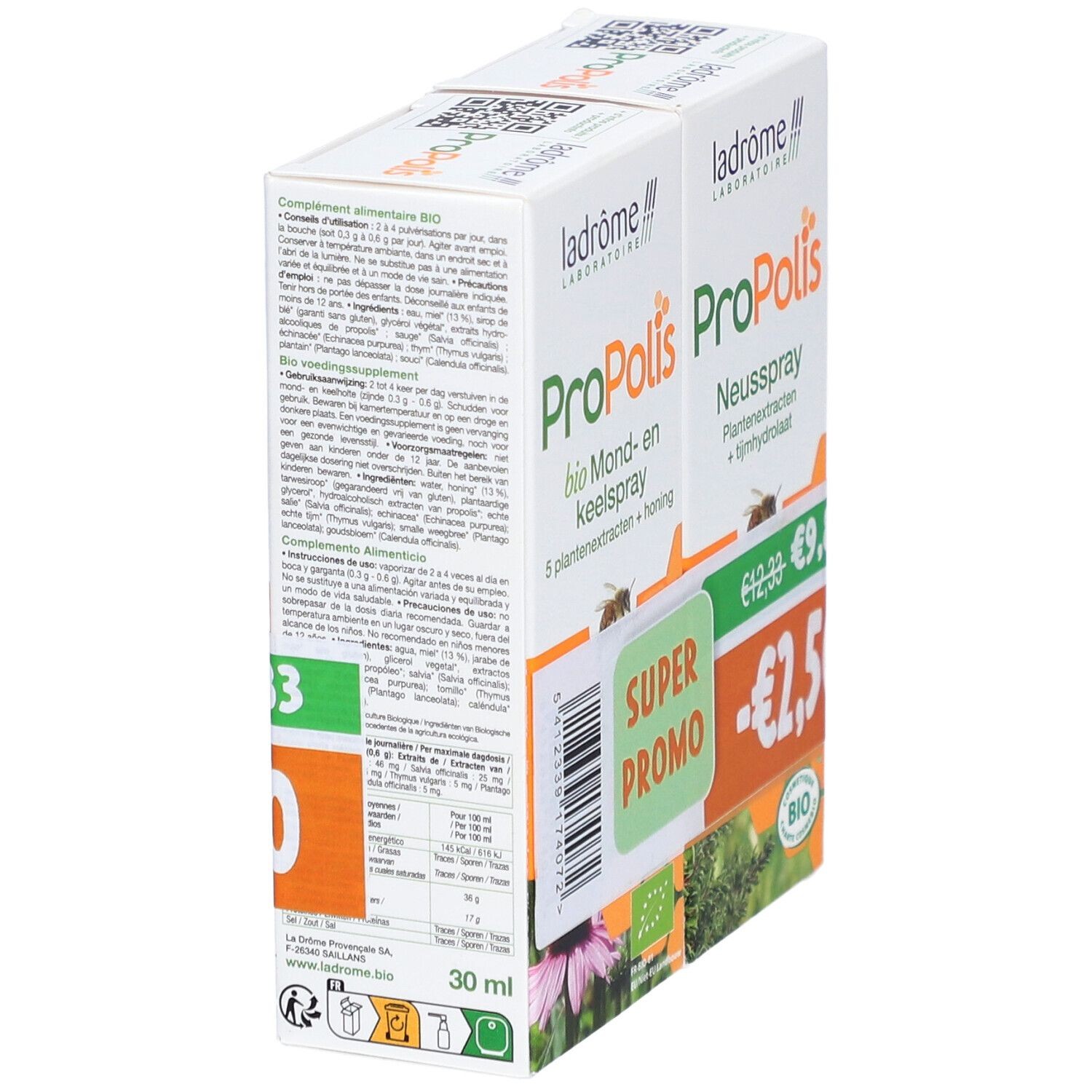 Ladrme Spray Nasal Propolis + Spray Gorge Et Bouche Propolis thumbnail