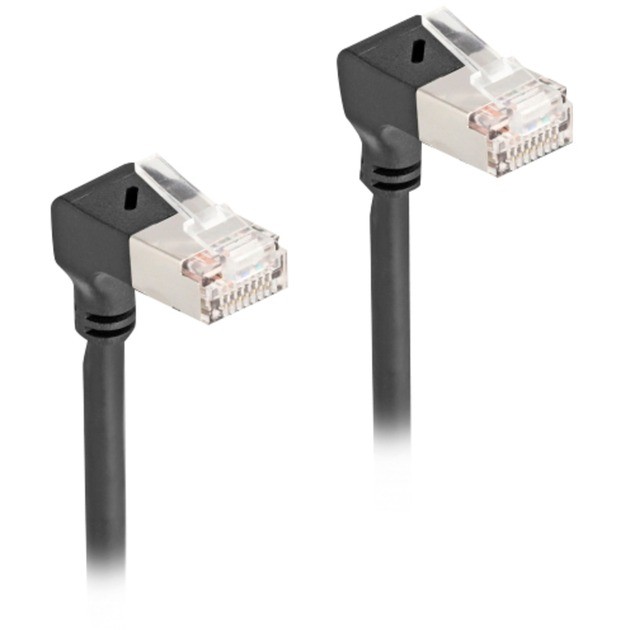Patchkabel RJ-45 Cat.6a S/FTP, Slim 90 Gewinkelt