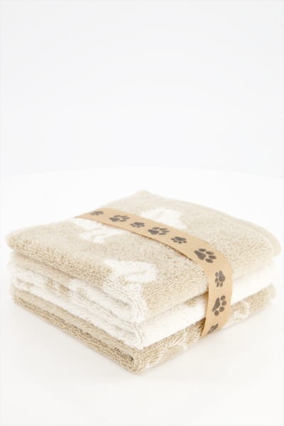 Caw Seiftücher We Love Dogs Mix 6249 3er-Pack - Farbe: Natur-Beige - 33 - 30x30 Cm