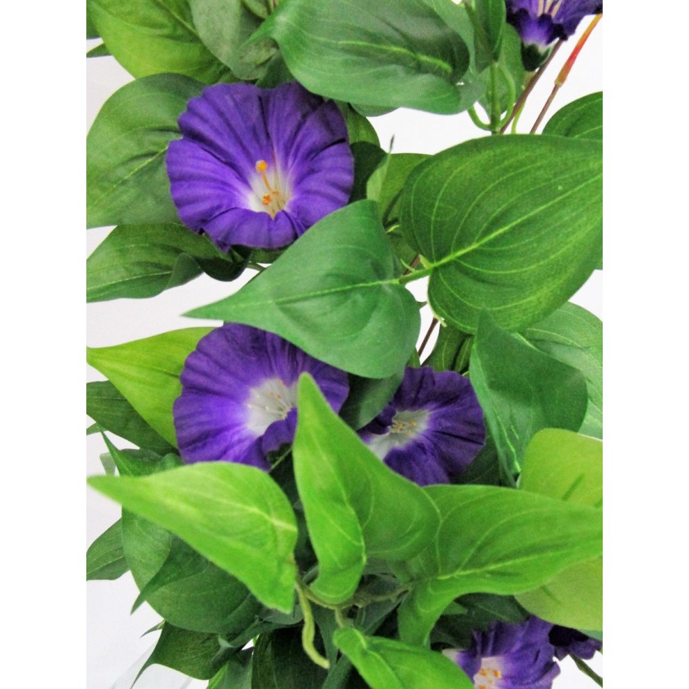 Artificial Purple Petunia Flower Bush - 84cm - Purple Flowers thumbnail