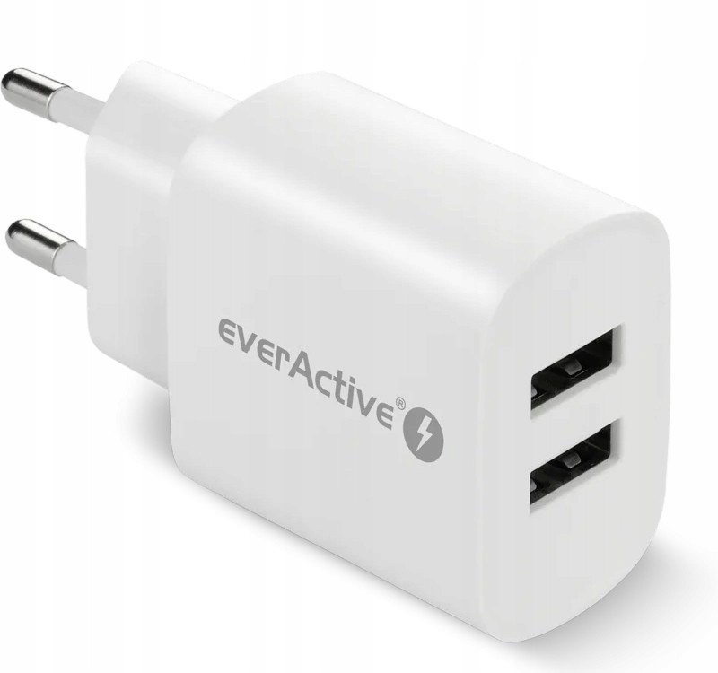 adowarka Sieciowa 2X USB 2,4A 12W Biaa