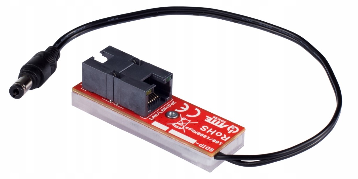 Adapter Poe RJ45 SDIP-12-124 1x PoE in 1x PoE Out 1x DC Out