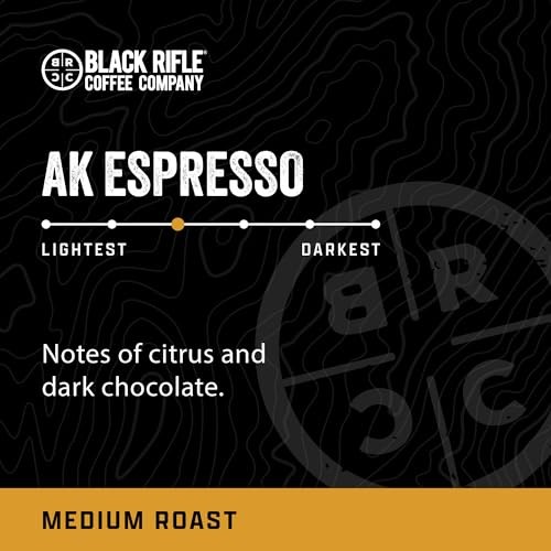 Black Rifle Coffee Company AK Espresso, Medium Roast K Cups, 50 Single Serve Coffee Pods thumbnail