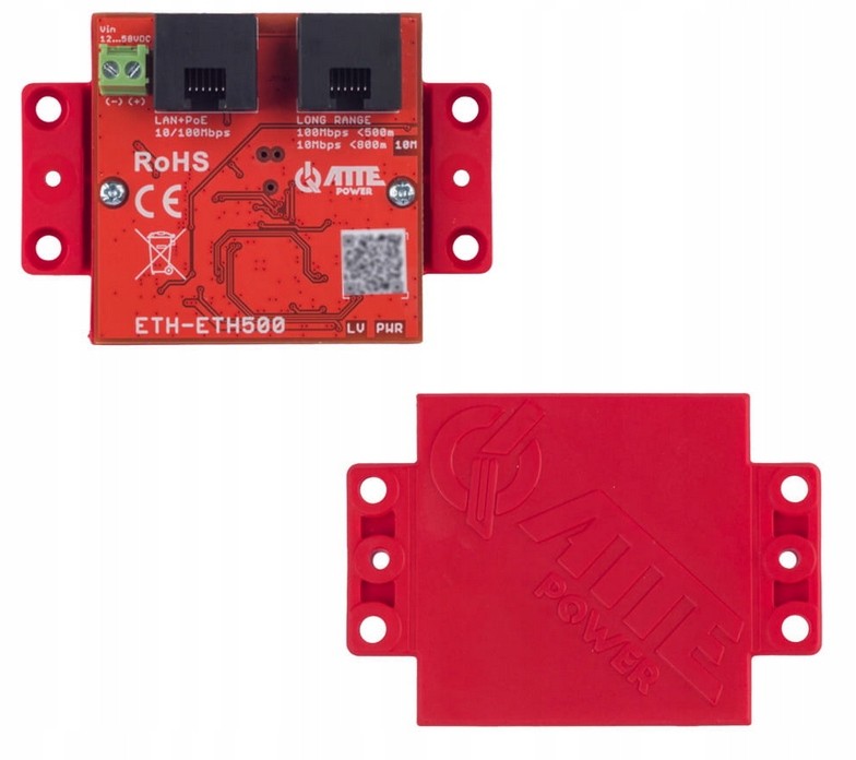 Atte ETH-ETH500-SET Extender Dosahu LAN+PoE, Dosah a 800m