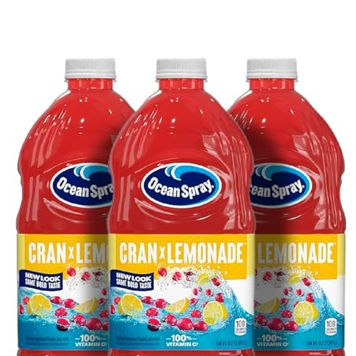 2MS Box with 5 Pack Ocen Spray Lemonade Juice Plastic Bottle 64 Fl Oz