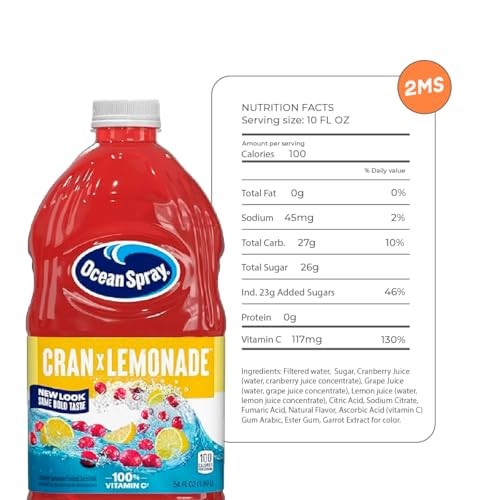 2MS Box with 5 Pack Ocen Spray Lemonade Juice Plastic Bottle 64 Fl Oz thumbnail