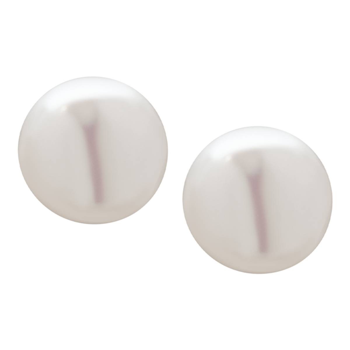 Gianni Argento Sterling Silver 8mm Pearl Stud Earrings
