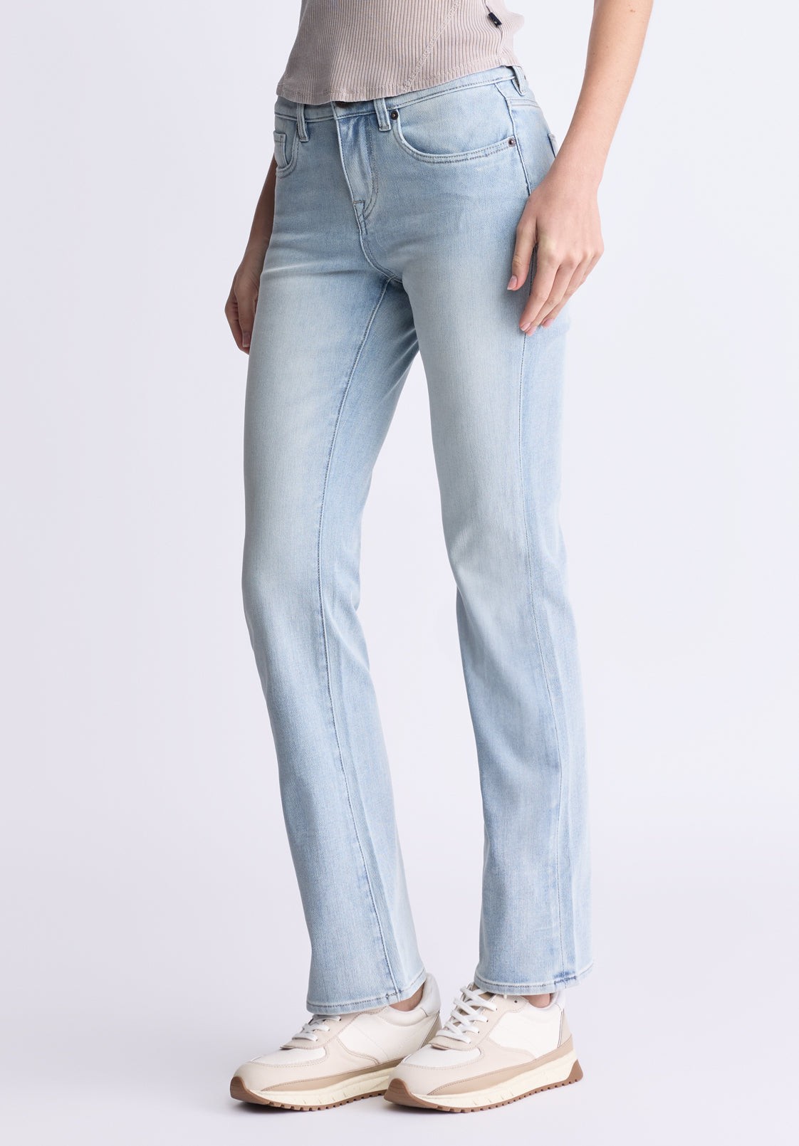 Buffalo Jeans Women's Mid Rise Bootcut Queen Jeans, Vintage Light Blue - Size: 33 thumbnail