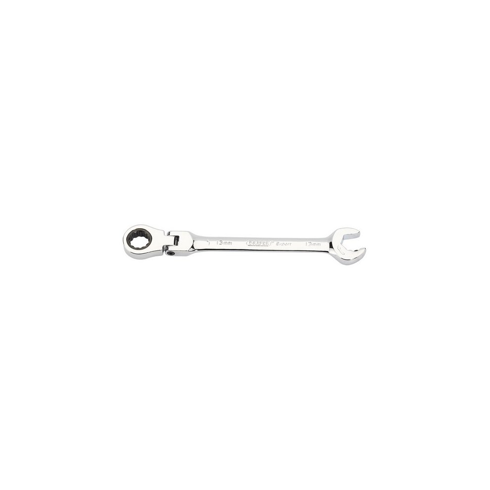 DRAPER Metric Combination Spanner with Flexi Head & Double Ratcheting 13mm |6858