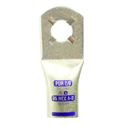Phillips Industries 8-4723 - Electrical Wiring Lug Copper, Non Rotating , 3/8 in. Single Hole, 4 Gauge