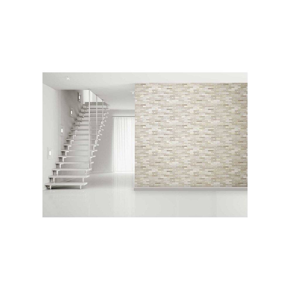 Atlas ICO-5075-1 Ethnic Style Wallpaper Shimmering Grey-white Beige 7.035 Sqm thumbnail
