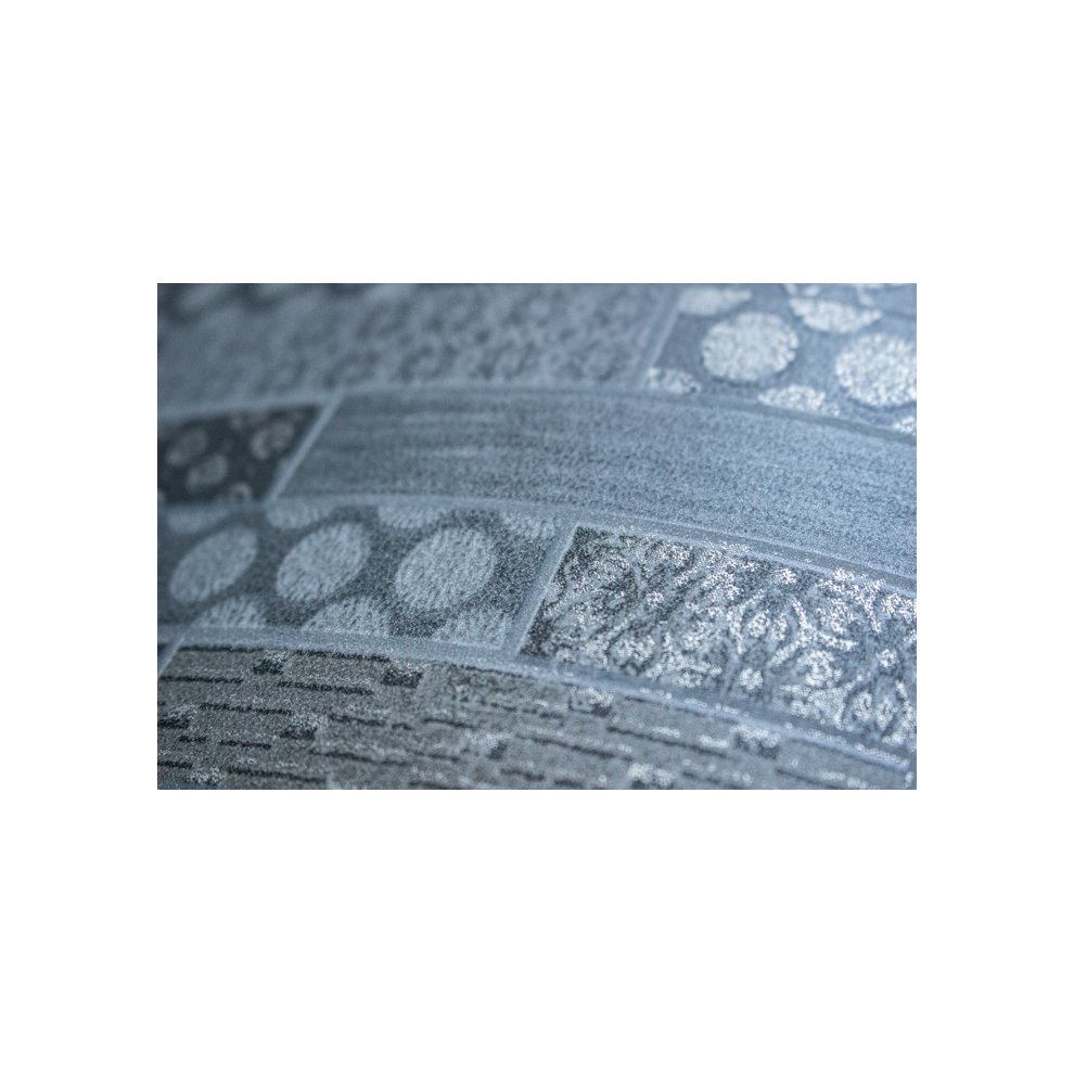 Atlas ICO-5075-2 Ethnic Style Wallpaper Shimmering Silver Brown 7.035 Sqm thumbnail