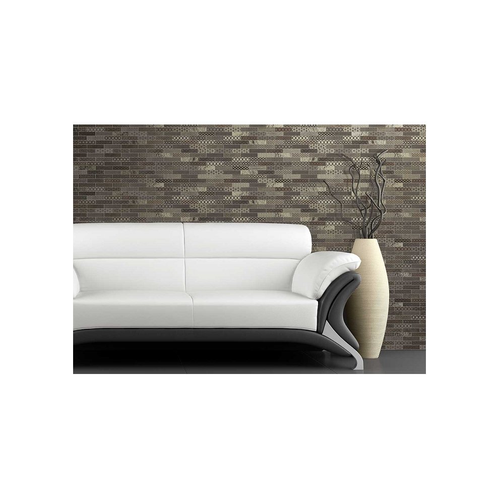 Atlas ICO-5075-2 Ethnic Style Wallpaper Shimmering Silver Brown 7.035 Sqm thumbnail