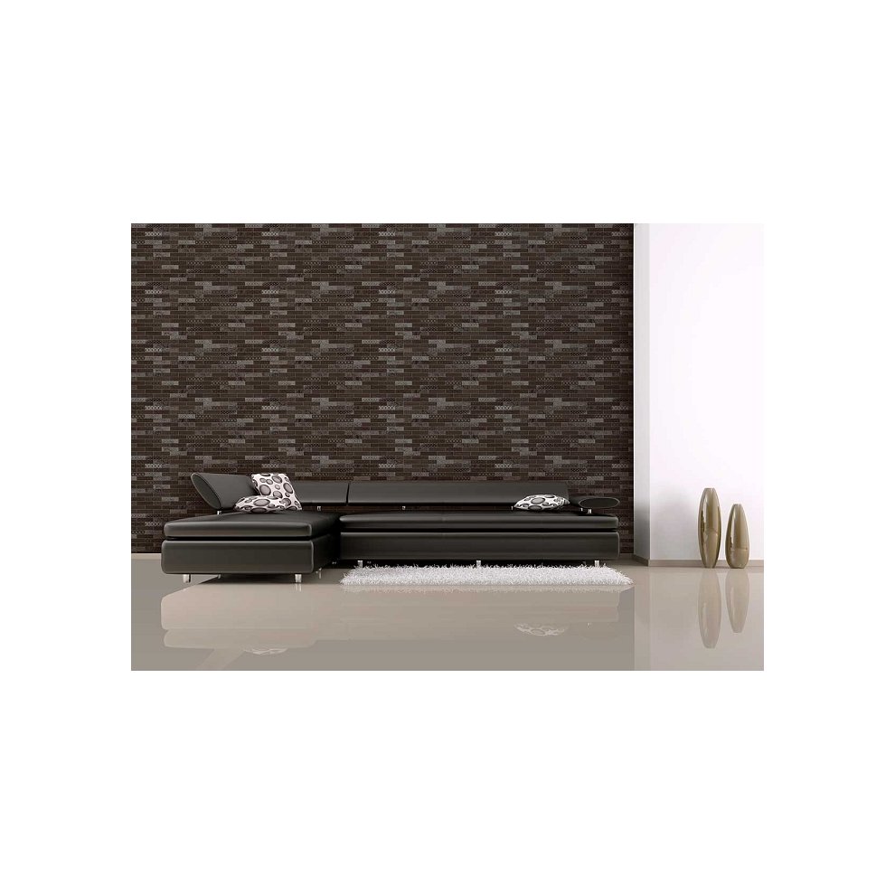 Atlas ICO-5075-4 Ethnic Style Wallpaper Shimmering Sepia-brown Grey 7.035 Sqm thumbnail
