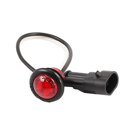 Phillips Industries 51-34312-25 - Marker Light 25 Pieces, 3/4 in., Pc Rated, Round, Red, 2 Pin Amp Connector