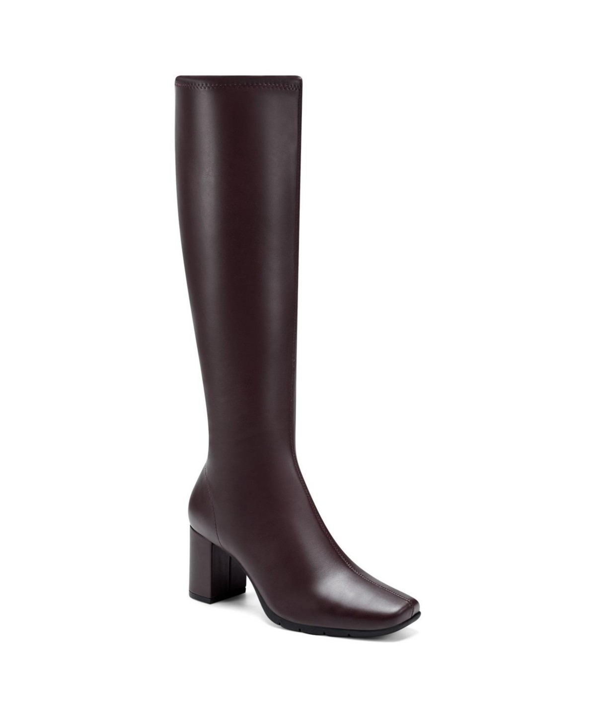 Aerosoles Women's Micah Wide Width/Wide Calf Knee High Boots (Brown Stretch Smooth) - Size 8.5 W