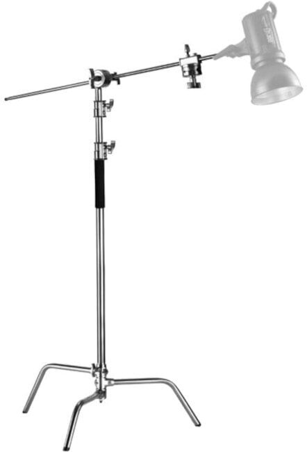 Neewer - Heavy-Duty Stainless Steel C-Stand Kit - with Boom Arm & Grip Heads for Studio Lighting