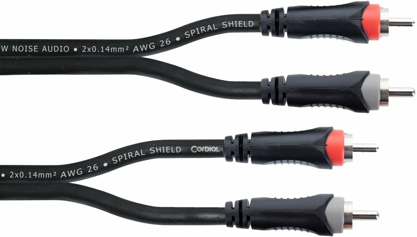 Cordial 14838 Audio Cable RCA to RCA Black PVC 6 M