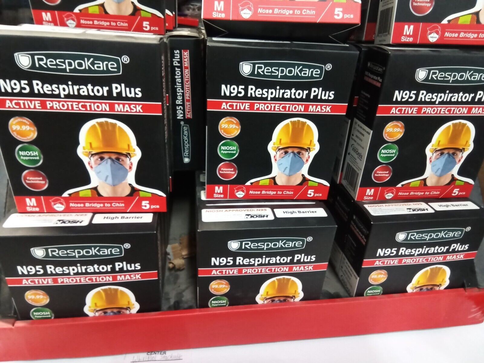 5x Respokare N95 Respirator Plus- NIOSH Approved- Medium Face Mask  TC-84A-7796