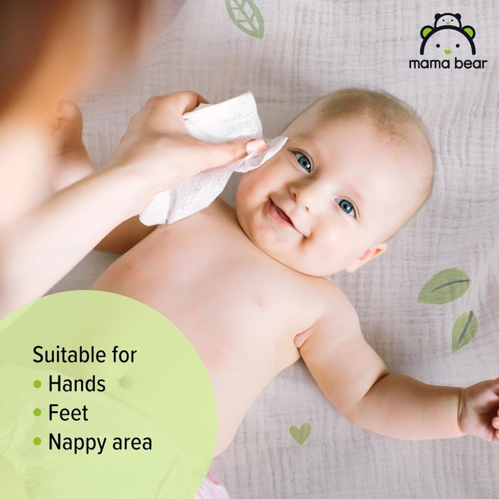 Amazon Brand - Mama Bear Fresh Lightly Fragranced Baby Wipes, 1008 Count (18 Packs of 56), Packaging May Vary thumbnail