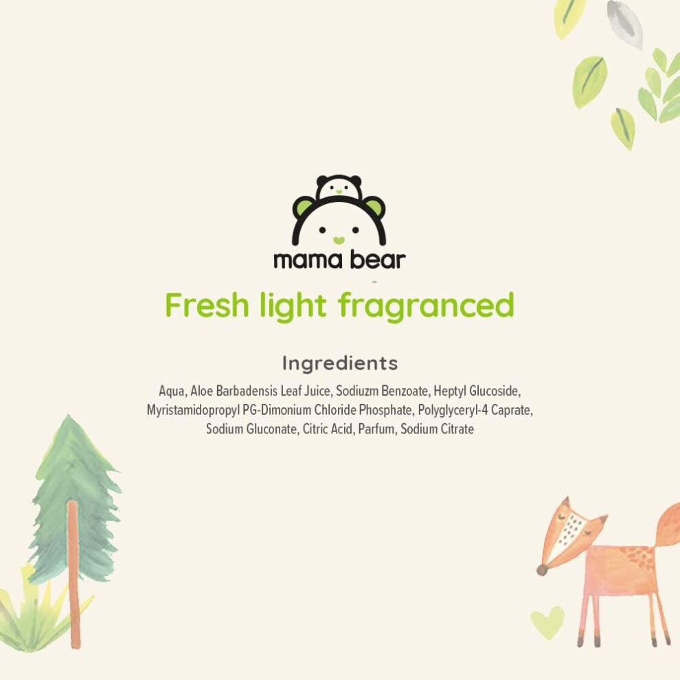 Amazon Brand - Mama Bear Fresh Lightly Fragranced Baby Wipes, 1008 Count (18 Packs of 56), Packaging May Vary thumbnail