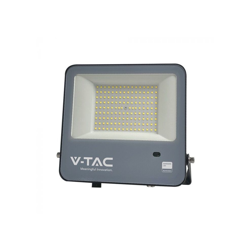 V-tac 100W LED Floodlight with Photocell, 6500K, 11480lm, IP65, Black