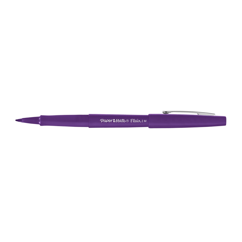 Paper Mate Flair Felt Tip Pens  Medium Point (0.7mm)  Purple  12 Count thumbnail