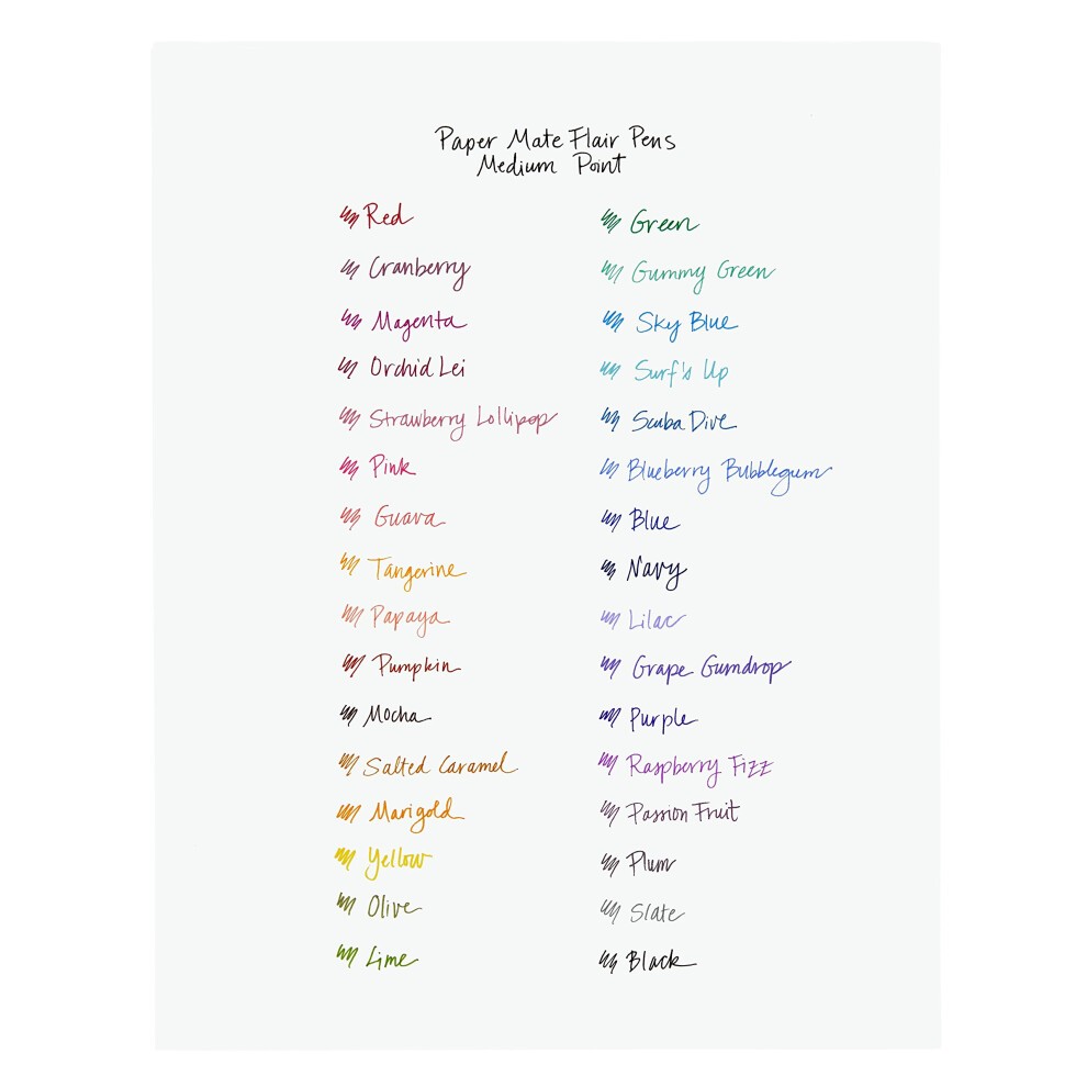 Paper Mate Flair Felt Tip Pens  Medium Point (0.7mm)  Purple  12 Count thumbnail
