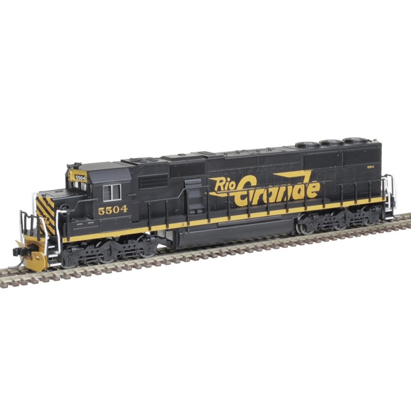ATL40005219 N Scale Denver Rio Grande & Western SD50 Locomotive 5513 Model Train with DCC & Sound