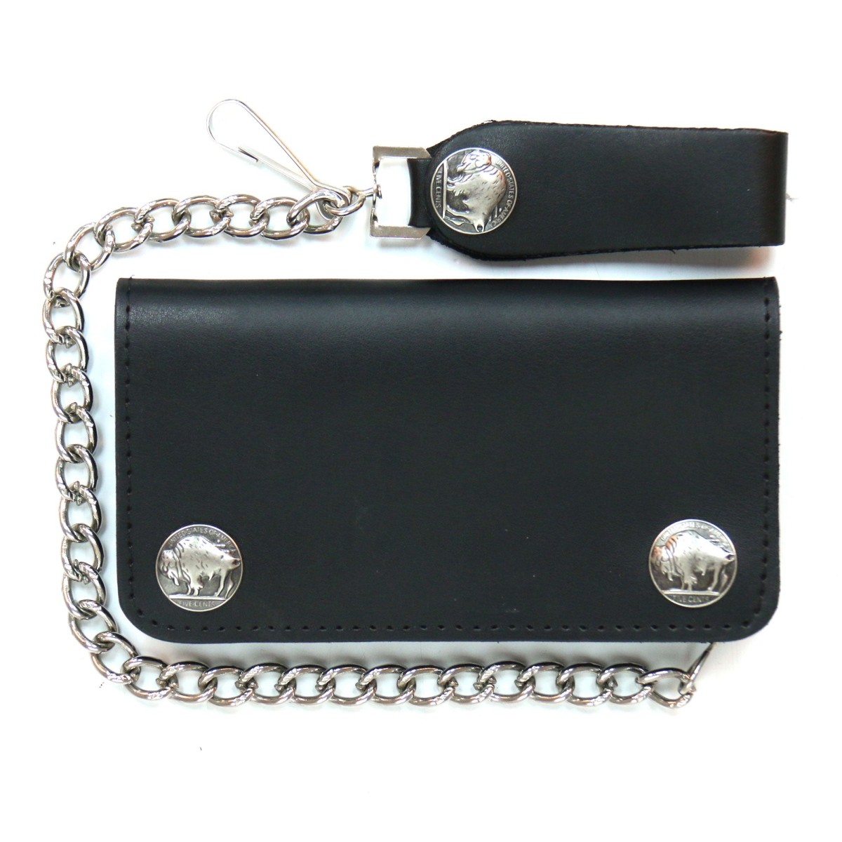 Hot Leathers WLC2001 8 in. Bi-Fold Wallet - Black