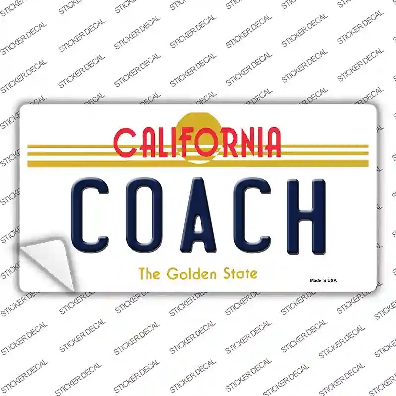 LP-6858s-L Coach California Novelty Sticker Decal - Large