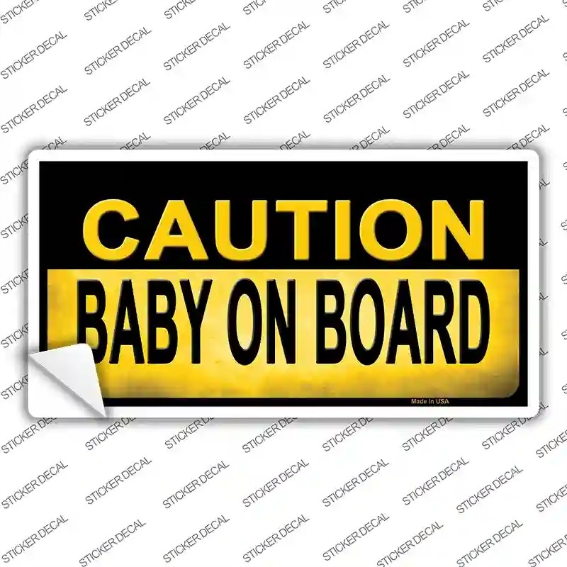 LP-9905s-L Caution Baby on Board Novelty Sticker Decal - Large