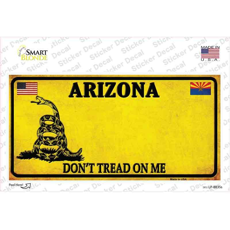 LP-8835s-M Arizona Dont Tread on Me Novelty Sticker Decal - Medium