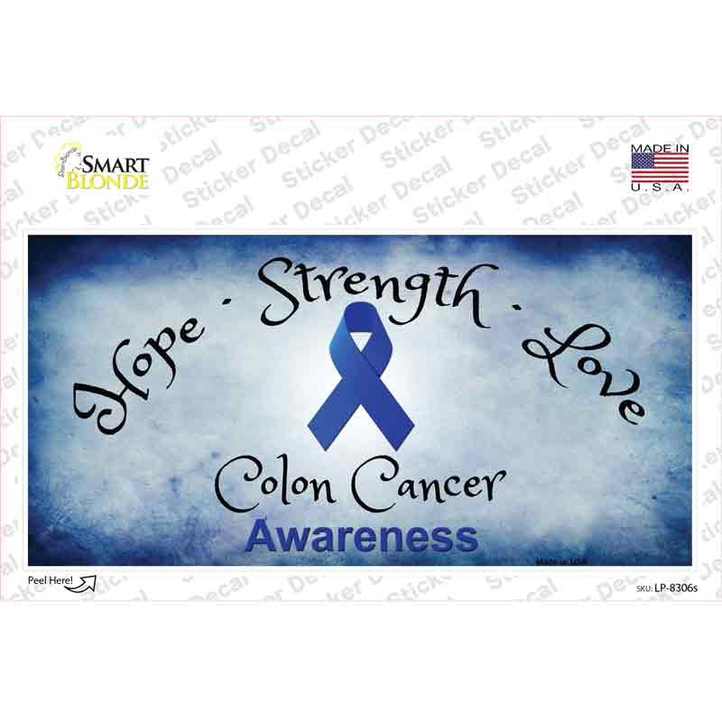 LP-8306s-M Colon Cancer Ribbon Novelty Sticker Decal - Medium